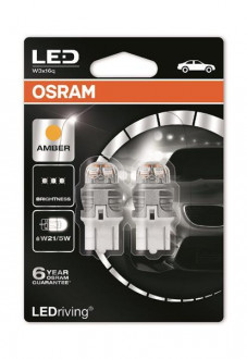 Автолампы светодиодные Osram LEDriving W21/5W LED 12V 1.5W W3X16Q (T20 DC) 7915YE-02B