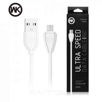 Кабель WK Ultra Speed Data Cable Micro USB Белый
