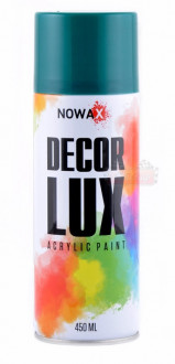 Акриловая краска зелёная NOWAX Decor Lux (аэрозоль 450мл.) NX48029