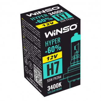 Автолампа Winso 12V H7 HYPER +60% 55W PX26d