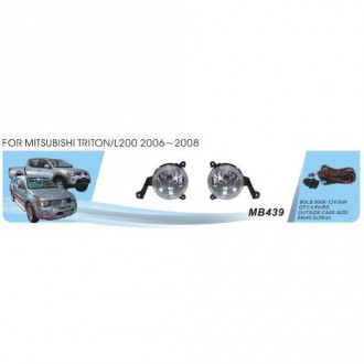 Фары доп.модель Mitsubishi Triton/L200 2006-08/MB-439W/9006-55W/эл.проводка (MB-439W)