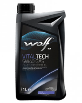 Синтетическое масло WOLF VITALTECH 5W40 GAS