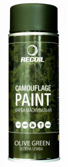 Маскировочная аэрозольная краска матовых цветов Recoil Зеленая олива