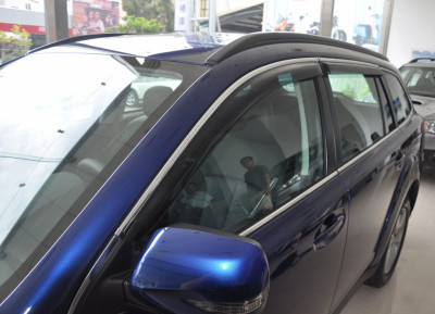 Дефлекторы окон (ветровики) Peugeot 508 2011-  Combi С Хром Молдингом