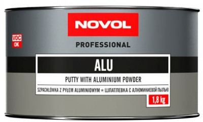 Шпатлевка Novol Alu с добавкой алюминиевой пыли (упаковка 1,8кг) 1165