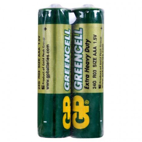 Батарейка GP GREENCELL 1.5V солевая 24G-S2 , R03, ААA (4891199000454)