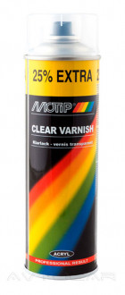 Лак прозрачный акриловый Motip Clear Varnish универсальный (500мл.) 04009IG