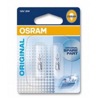 Указательные лампа накаливания OSRAM 2722-02B W2W 12V W2x4.6D 10X2 Blister