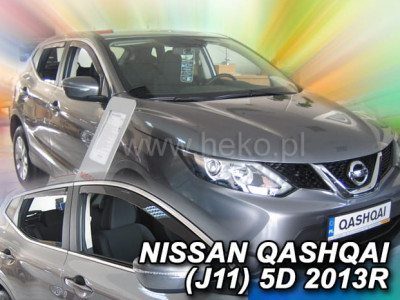 Дефлекторы окон (ветровики) Nissan Qashqai c 2013 - (вставные, 4шт) Heko 24286