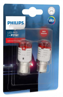 Автолампы Philips Ultinon Pro3000 LED P21W LED 12V 1.75W BA15S (11498U30RB2) 2шт
