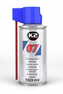 Многофункциональная смазка K2 07 защищает, вытесняет, проникает 150мл.
