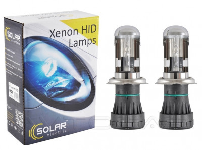 Лампы ксеноновые SOLAR Xenon HID H4 bi-xenon 85V 35W P43t-38 KET (2шт.) 5000K