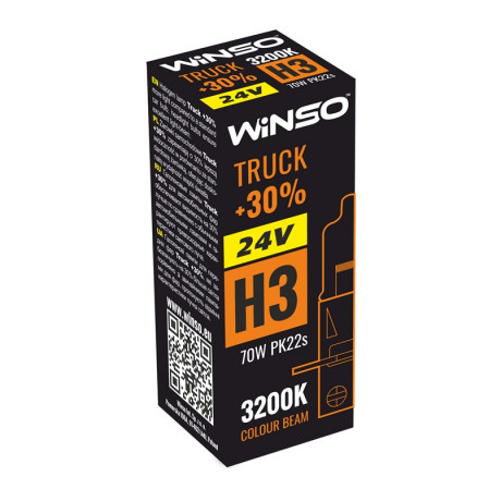 Автолампы Winso 24V H3 TRUCK +30% 70W PK22s