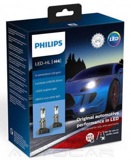 Автолампы Philips X-tremeUltinon LED gen2 +250% H4 22Вт 1200лм 11342XUWX2