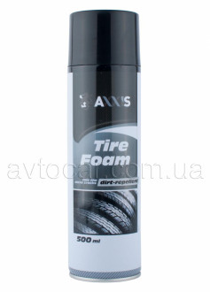 Пенный очиститель и защита Axxis Tire Foam для автомобильных покрышек, аэрозоль 500мл.