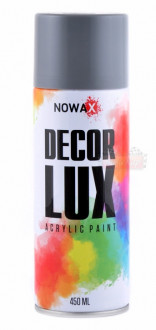 Акриловая краска темно-серая NOWAX Decor Lux (аэрозоль 450мл.) NX48019