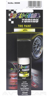 Маркер для резины Dupli Color Tyre Paint 12ml белый цвет (282508)