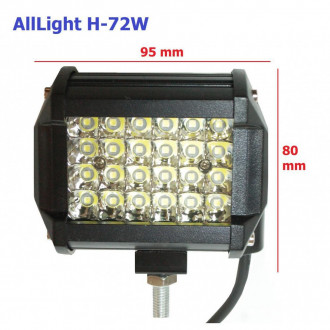 Светодиодная фара AllLight H-72W 24chip EPISTAR spot  9-30V