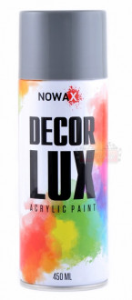 Акриловая краска серая NOWAX Decor Lux (аэрозоль 450мл.) NX48018
