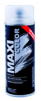 Матовый лак Maxi Color бесцветный (аэрозоль 400мл.) MX0006