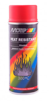 Краска термостойкая красная Motip Heat Resistant 300°C аэрозоль 400мл. 04040