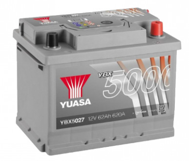 Аккумулятор YUASA Silver High Performance Battery 62Ah (600A) -/+ (0) YBX5027