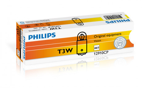 Автолама Philips T3W 12V 3W BA9s (12910CP)