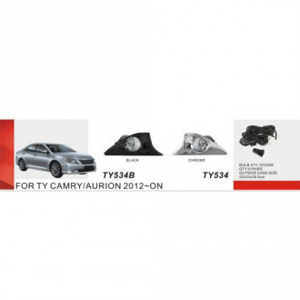Фары доп.модель Toyota Camry 50 2011-14/TY-534/H11-12V55W/эл.проводка (TY-534 Chrome)