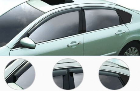 Ветровики для дверей Chevrolet Lacetti седан с 2004- (комплект 4 шт.) Autoclover A129