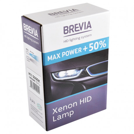 Ксеноновые лампы Brevia Xenon H11 +50% 5500K 85V 35W PGJ19-2 KET (2шт.) 12950MP