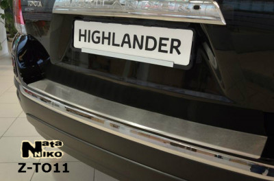 Накладка на бампер TOYOTA HIGHLANDER с 2008- с загибом