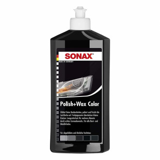Цветной полироль с воском чёрный 500 мл SONAX Polish&amp;Wax Color NanoPro (296100)
