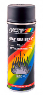 Краска термостойкая черная Motip Heat Resistant 800°C аэрозоль 400мл. 04031