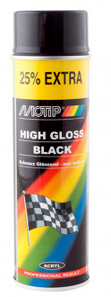 Краска черная глянцевая Motip High Gloss Black (500мл.) 04005IG Нидерланды