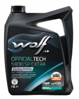 Синтетическое масло WOLF OFFICIALTECH 5W30 SP EXTRA 5 литров