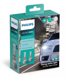 Автолампы Philips Ultinon Pro 5000 HIR2 LED 12/24V 15W 5800K PX22D (11012U50CWX2) 2шт