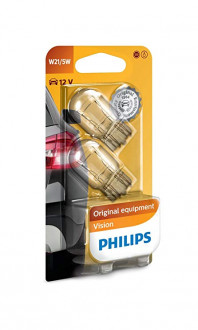 Указательные лампа накаливания PHILIPS 12066 W21/5W 12V 21/5W W3X16q 2 штуки на блистере