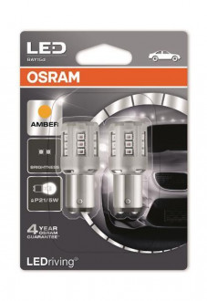 Лампы светодиодные Osram LEDriving P21/5W LED 12V 2/0.4W BAY15D (1457YE-02B)